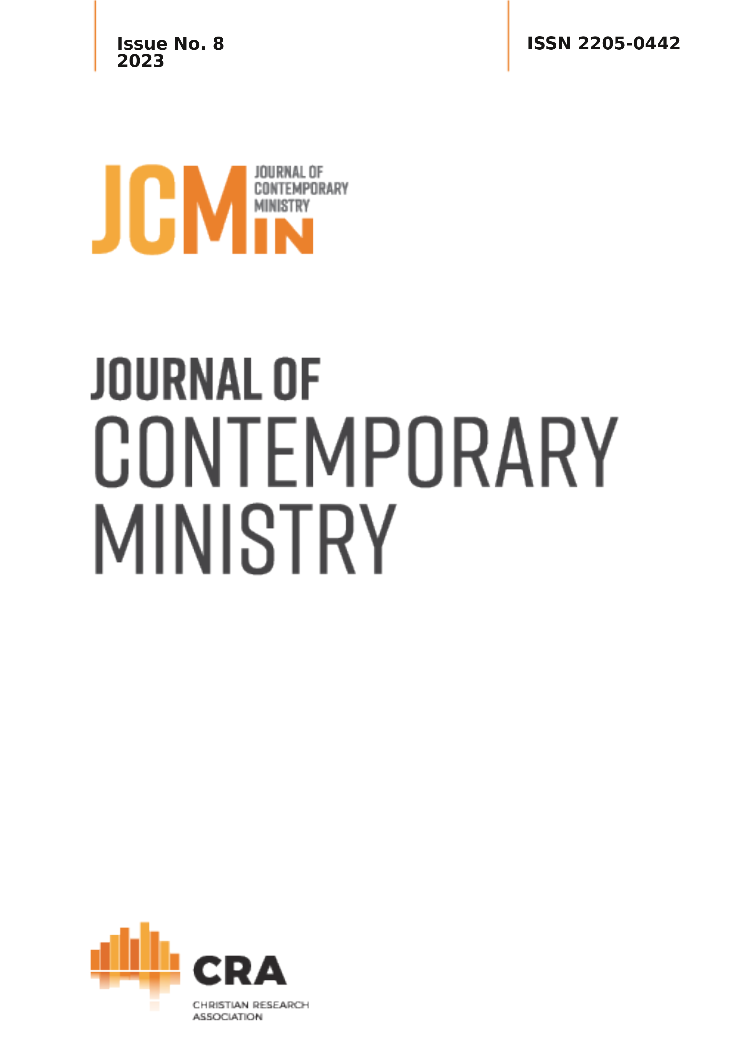 					View No. 8 (2023): Journal of Contemporary Ministry No. 8
				
